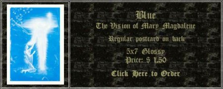 The Vision of Mary Magdalene Postcard Blue